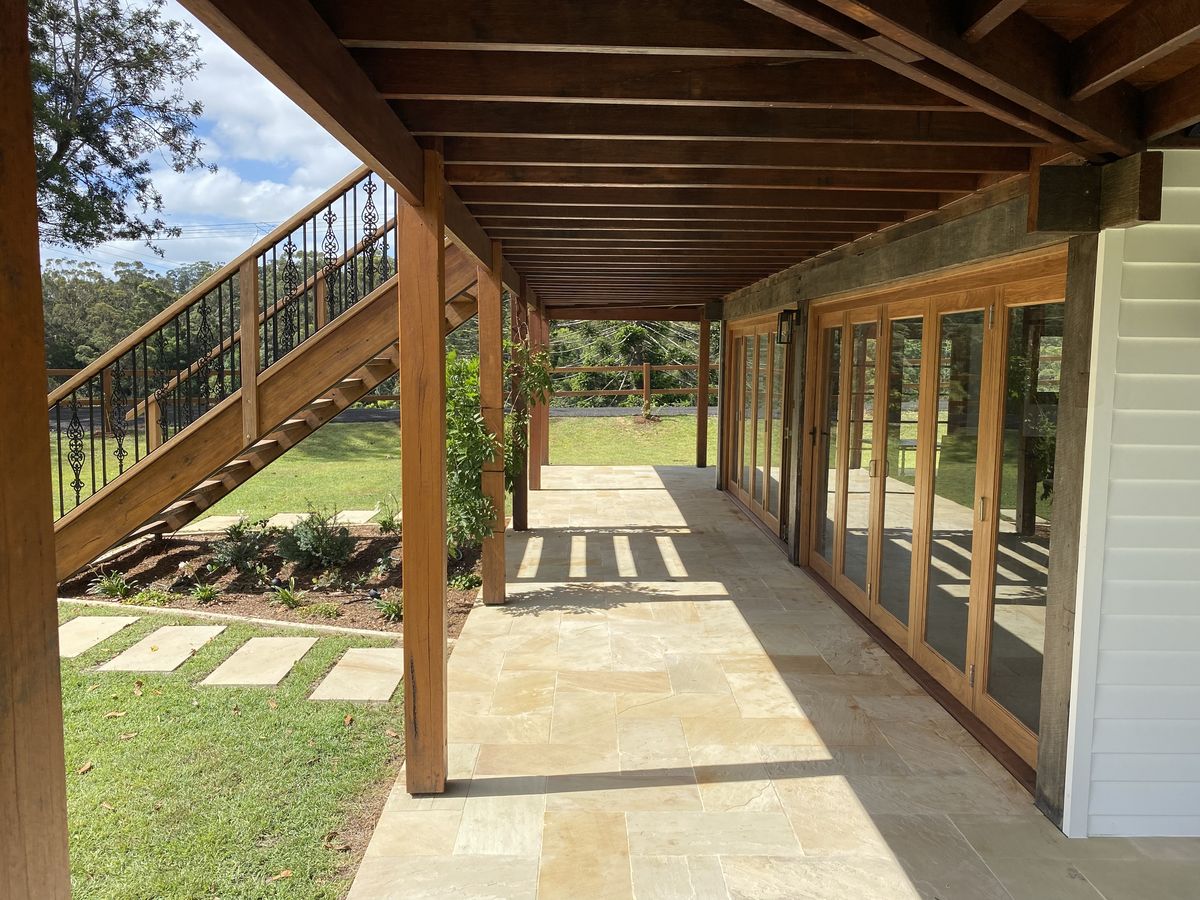 Timber breezeway and deck