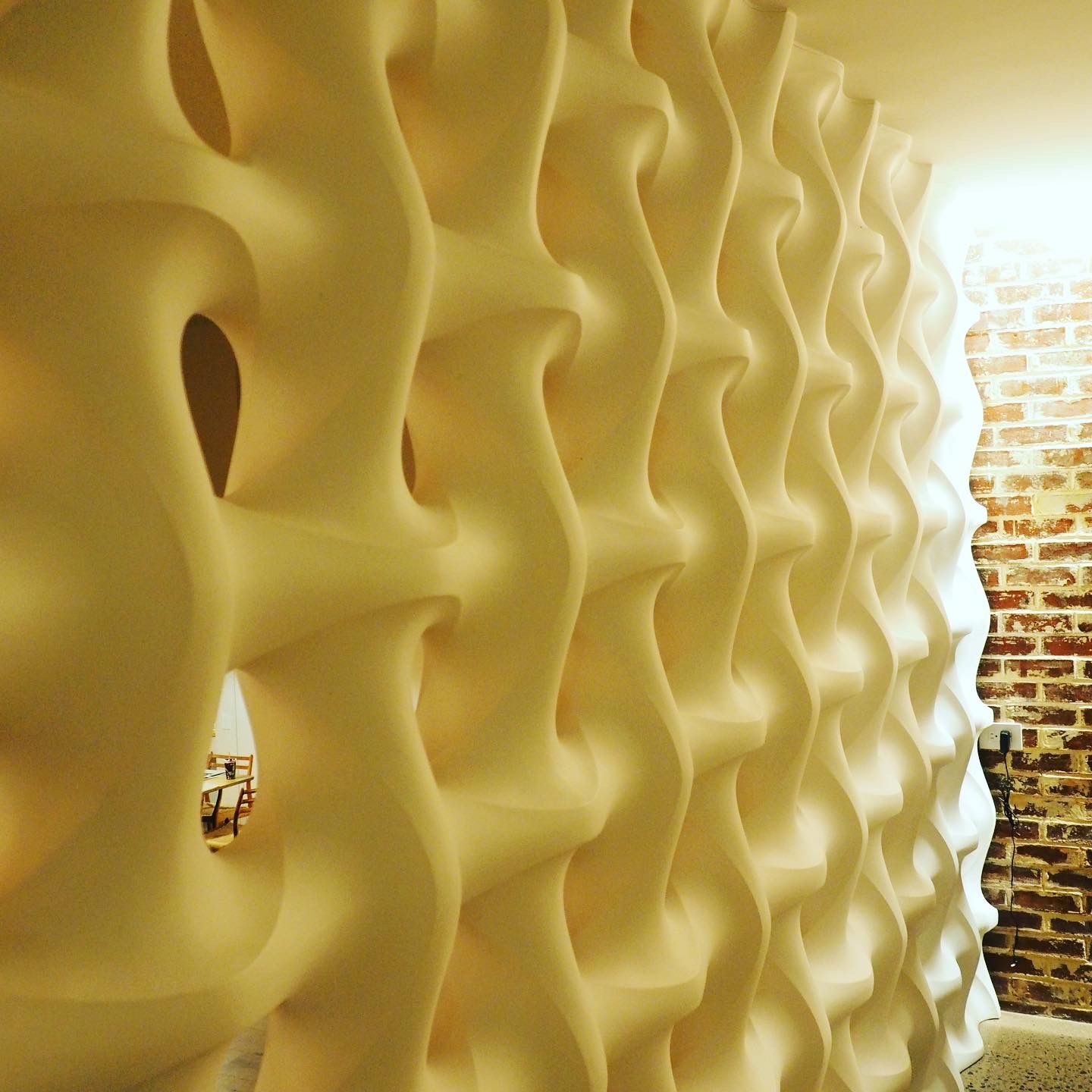 Sculptural feature wall crafted by Sanctum Carpentry